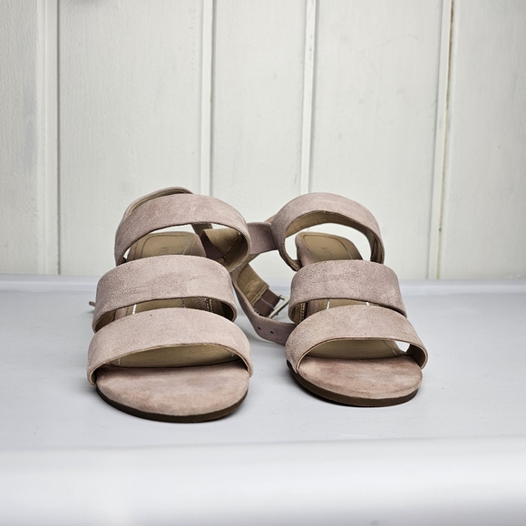 Vionic Blaire Pink Suede Ankle Wrap Strap Heel Sandals size 6 - Picture 10 of 15